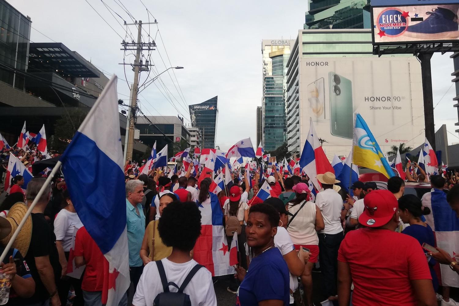 protests in panama over a copper mining project
